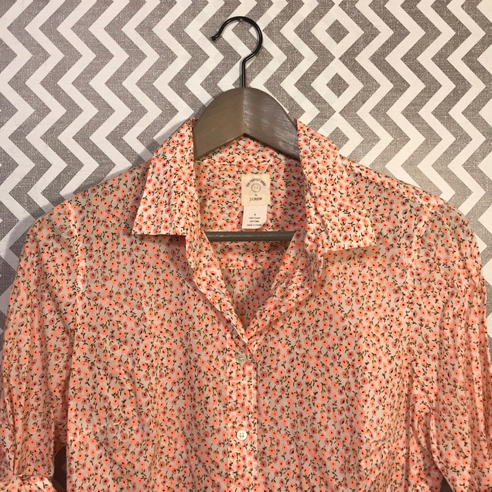 J Crew Perfect Shirt in Floral, 6